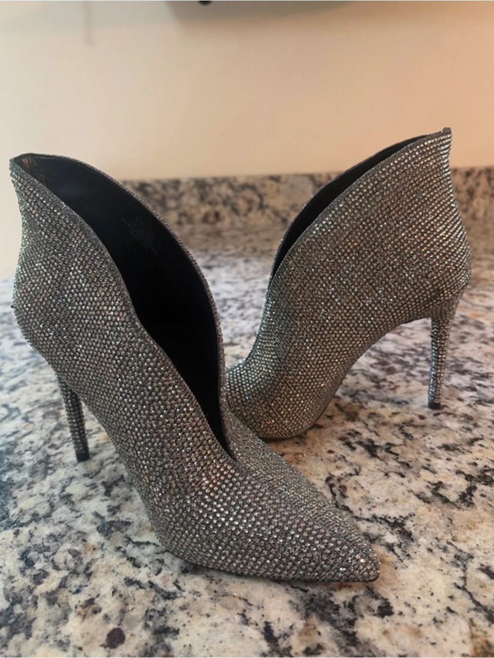 JESSICA SIMPSON♦️GLITTER GABOR RHINESTONES BOOT - Picture 5 of 14